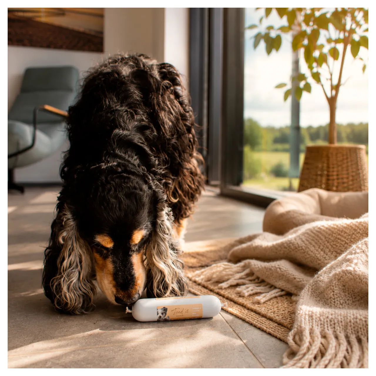 Feedit & Treat Pure hest 100 g - naturlig hesteskærepølse til hund og kat